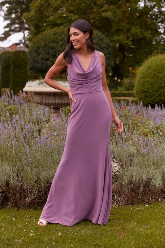 Emma Bridal - Draped Cowl Bodice Dress - WN3041