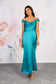 Emma Bridal - Off-the-Shoulder Satin Midi Dress - EB7846