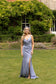 Emma Bridal - V-Neck Slit Skirt Pleated Dress - WN3001