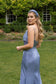 Emma Bridal - V-Neck Slit Skirt Pleated Dress - WN3001
