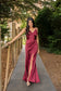Emma Bridal - V-Neck Slit Skirt Pleated Dress - WN3001