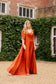 Emma Bridal - Pixie Sleeve Pleated Body V-Neck Dress - WN3009