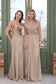 Emma Bridal - Pleated V-Neck Wrapover Dress - WN3024