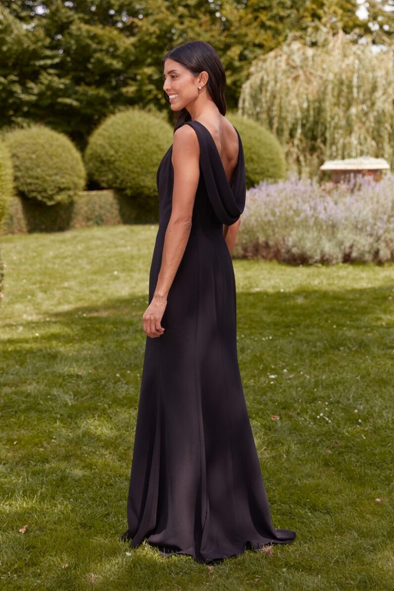 Emma Bridal - Cowl Back, Wide Strap Dress - WN3040