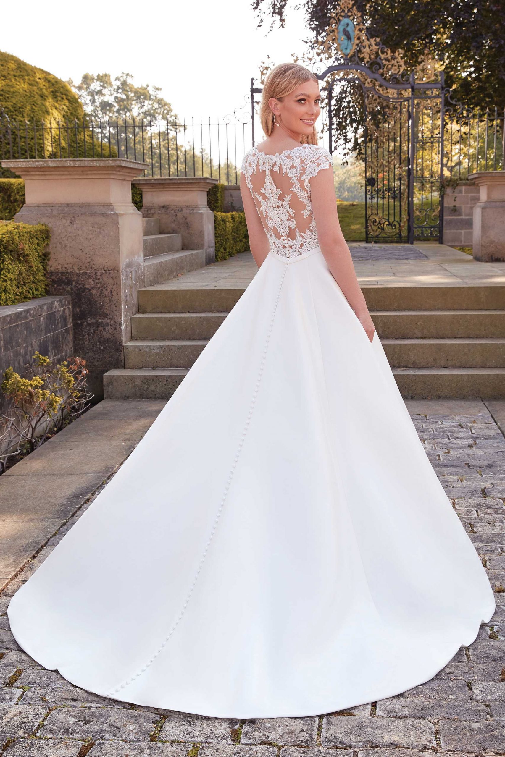 Justin Alexander-Ball Gown with Beaded Bodice and Stretch Mikado Skirt
